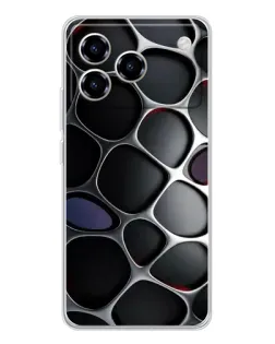 Чехол для ZTE Blade A76 с картинкой «Объемная темная решетка» Чехол для ZTE Blade A76 с картинкой «Объемная темная решетка»