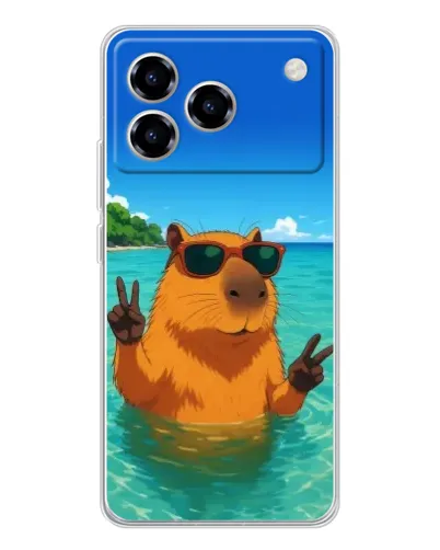 Чехол для ZTE Blade A76 с картинкой «Морская капибара» Чехол для ZTE Blade A76 с картинкой «Морская капибара»
