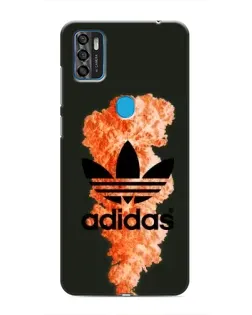 Чехол для ZTE Blade A7s 2020 с картинкой «Оранжевый дым Adidas»