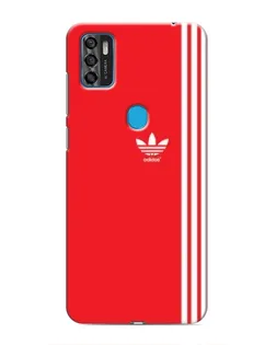 Чехол для ZTE Blade A7s 2020 с картинкой «Красный минимализм Adidas»