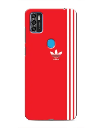 Чехол для ZTE Blade A7s 2020 с картинкой «Красный минимализм Adidas»