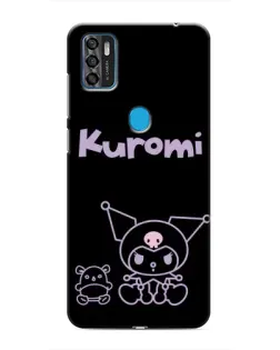 Чехол для ZTE Blade A7s 2020 с картинкой «Kuromi — черный минимализм»