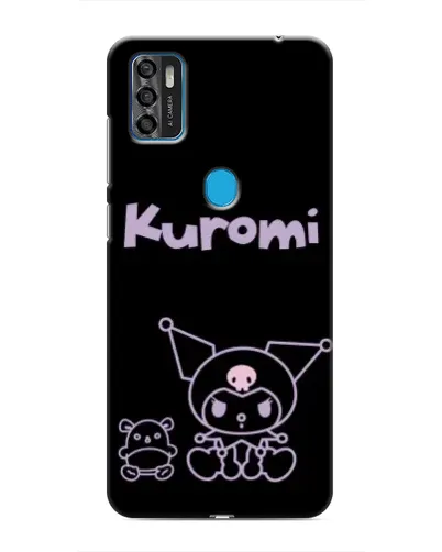 Чехол для ZTE Blade A7s 2020 с картинкой «Kuromi — черный минимализм»