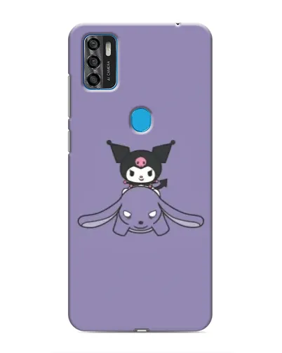 Чехол для ZTE Blade A7s 2020 с картинкой «Kuromi на лиловом фоне»