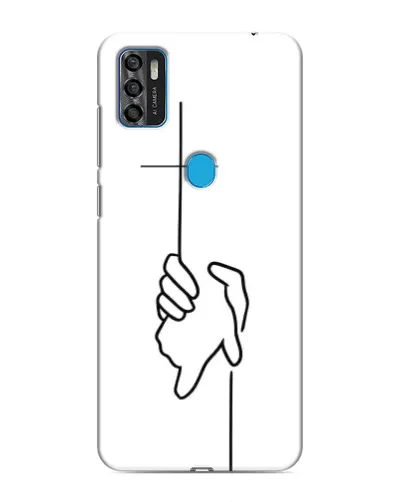 Чехол для ZTE Blade A7s 2020 с картинкой «Рука держит»