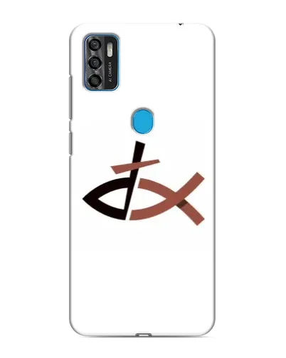 Чехол для ZTE Blade A7s 2020 с картинкой «Рыба и крест»
