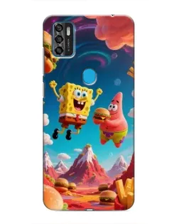 Чехол для ZTE Blade A7s 2020 с картинкой «Космический фастфуд»