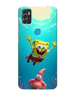 Чехол для ZTE Blade A7s 2020 с картинкой «Спанч Боб под водой»