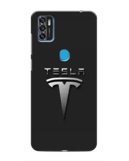 Чохол для ZTE Blade A7s 2020 з картинкою «Сталевий логотип Tesla»