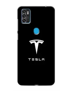 Чохол для ZTE Blade A7s 2020 з картинкою «Tesla White Logo»