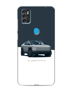 Чохол для ZTE Blade A7s 2020 з картинкою «Сріблястий Cybertruck Tesla»