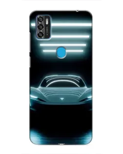 Чохол для ZTE Blade A7s 2020 з картинкою «Tesla в неоні»