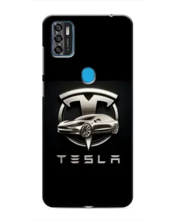 Чохол для ZTE Blade A7s 2020 з картинкою «Tesla — срібне авто»