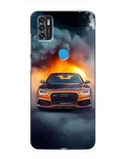 Чохол для ZTE Blade A7s 2020 з картинкою «Audi у вогняному диму»