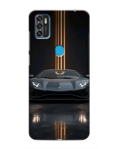 Чехол для ZTE Blade A7s 2020 с картинкой «Lamborghini золотые линии»