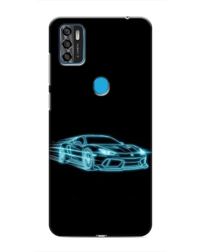 Чехол для ZTE Blade A7s 2020 с картинкой «Неоновый контур Lamborghini»