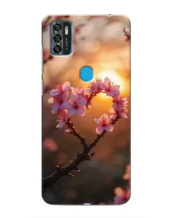 Чехол для ZTE Blade A7s 2020 с картинкой «Розовый цвет сердце на фоне заката» Чехол для ZTE Blade A7s 2020 с картинкой «Розовый цвет сердце на фоне заката»