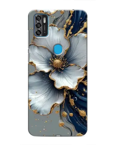 Чехол для ZTE Blade A7s 2020 с картинкой «Белый цветок и золотой флюид» Чехол для ZTE Blade A7s 2020 с картинкой «Белый цветок и золотой флюид»