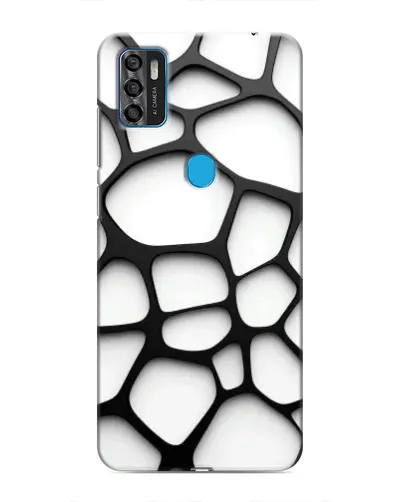 Чехол для ZTE Blade A7s 2020 с картинкой «Белая объемная сетка»