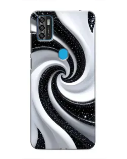 Чехол для ZTE Blade A7s 2020 с картинкой «Черно-белая спираль»