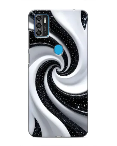 Чехол для ZTE Blade A7s 2020 с картинкой «Черно-белая спираль»