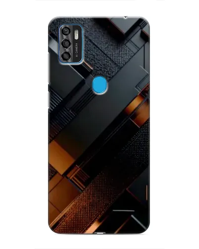Чехол для ZTE Blade A7s 2020 с картинкой «Черные геометрические блоки»