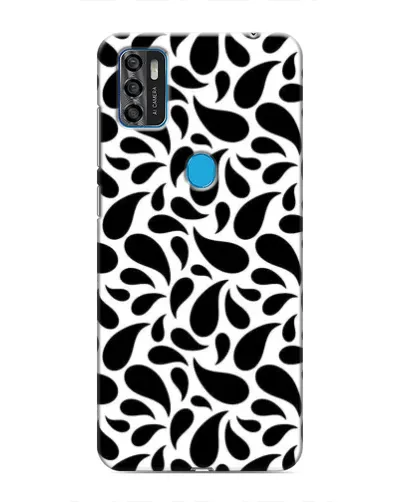 Чехол для ZTE Blade A7s 2020 с картинкой «Контрастные черные капли»