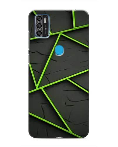 Чехол для ZTE Blade A7s 2020 с картинкой «Зеленые геометрические линии»