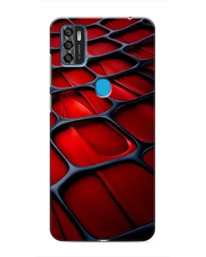 Чехол для ZTE Blade A7s 2020 с картинкой «Красная глянцевая сетка»