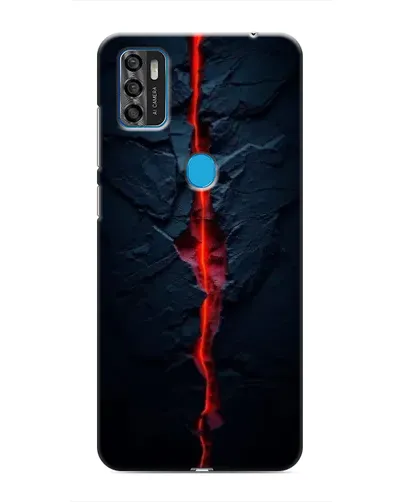 Чехол для ZTE Blade A7s 2020 с картинкой «Kрасная лавовая трещина»