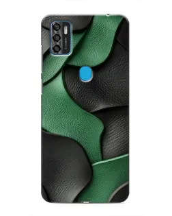 Чехол для ZTE Blade A7s 2020 с картинкой «Зеленые кожаные волны»