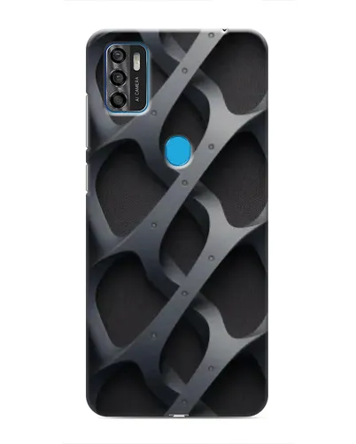 Чехол для ZTE Blade A7s 2020 с картинкой «Объемное серое плетение»