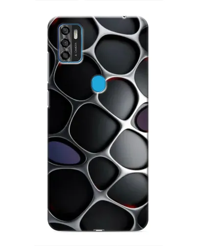 Чехол для ZTE Blade A7s 2020 с картинкой «Объемная темная решетка»