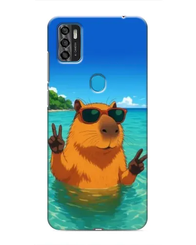 Чехол для ZTE Blade A7s 2020 с картинкой «Морская капибара»