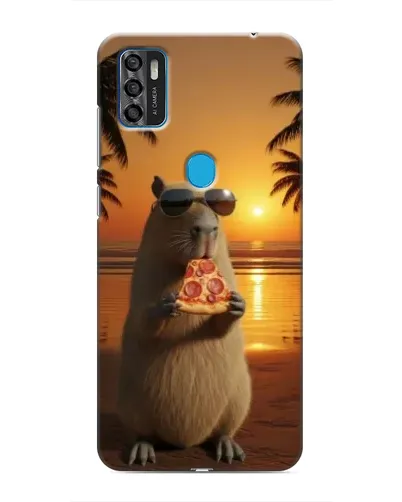 Чехол для ZTE Blade A7s 2020 с картинкой «Капибара с пиццей»