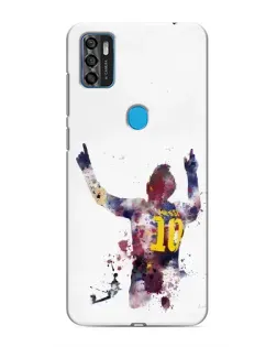 Чехол для ZTE Blade A7s 2020 с картинкой «Акварельный Месси Барселона»