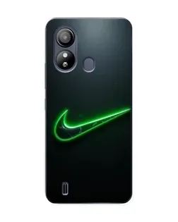 Чехол для ZTE Blade L220 с картинкой «Неоновый контур Nike»