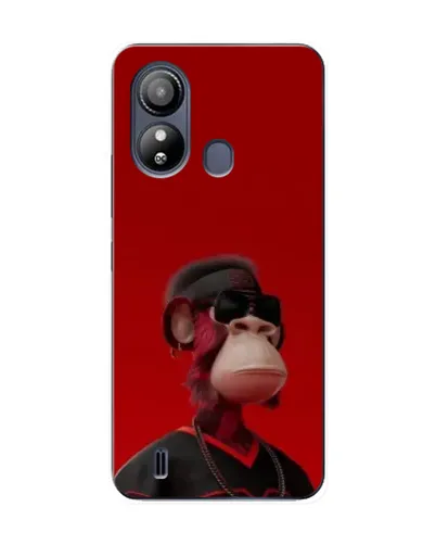 Чехол для ZTE Blade L220 с картинкой «Bored Ape в красном»