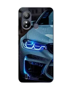 Чехол для ZTE Blade L220 с картинкой «Взгляд BMW с синими фарами»
