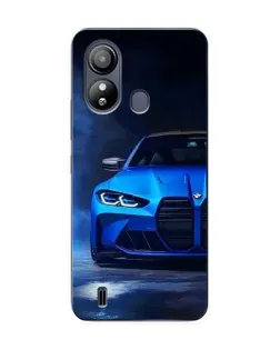Чехол для ZTE Blade L220 с картинкой «Голубая BMW M4»