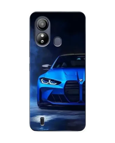 Чехол для ZTE Blade L220 с картинкой «Голубая BMW M4»