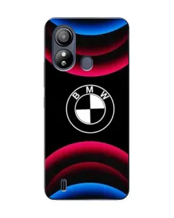 Чехол для ZTE Blade L220 с картинкой «Логотип BMW и неоновые дуги»