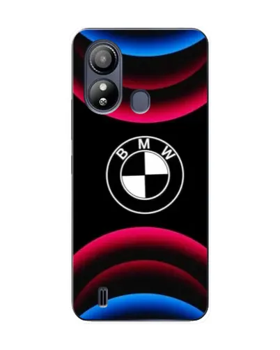 Чехол для ZTE Blade L220 с картинкой «Логотип BMW и неоновые дуги»