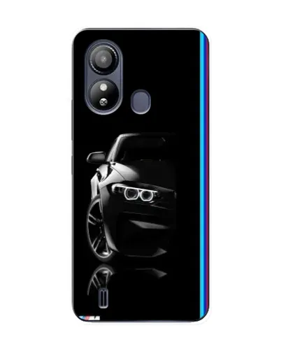 Чехол для ZTE Blade L220 с картинкой «Силуэт BMW в темноте»