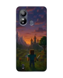 Чехол для ZTE Blade L220 с картинкой «Стив у башни»