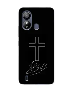 Чехол для ZTE Blade L220 с картинкой «Графический крест Jesus»