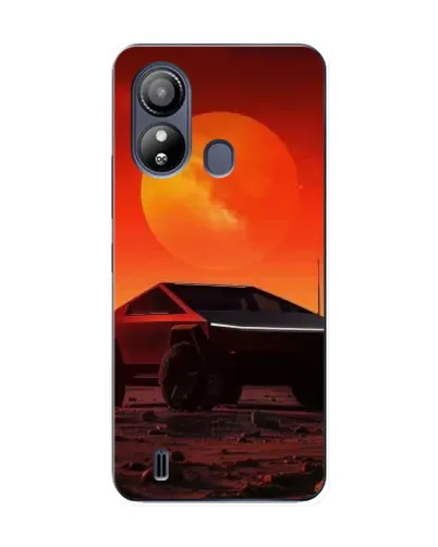 Чехол для ZTE Blade L220 с картинкой «Cybertruck на Марсе»