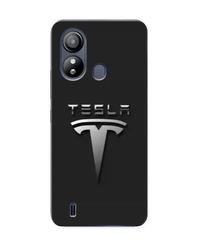 Чехол для ZTE Blade L220 с картинкой «Стальной логотип Tesla»