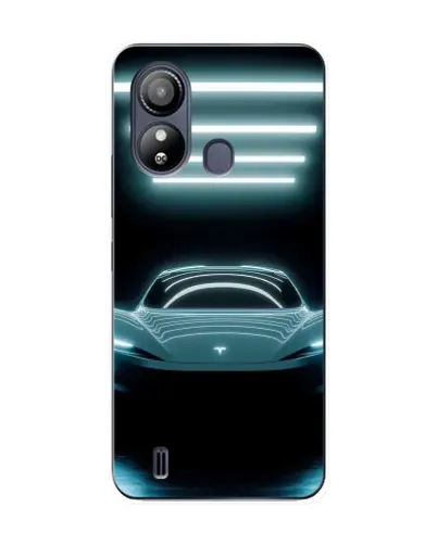 Чехол для ZTE Blade L220 с картинкой «Tesla в неоне»