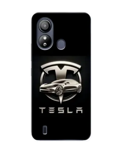 Чехол для ZTE Blade L220 с картинкой «Tesla — серебристое авто»